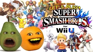 Annoying Orange & Pear Play SUPER SMASH BROS: Ryu vs Roy (New Characters!)