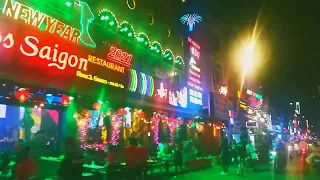 Vietnam nightlife : Phố tây bùi viện. Vietnam aujourd'hui ce soir. Bui vien walking street tonight .