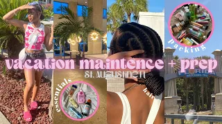Vacation grwm: prepare + pack with me for Florida|*trying a new hairstyle*, wax appt,errands & more