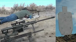 50 BMG, .338 Lapua and 5.56 at 1000 yards, impact comparison