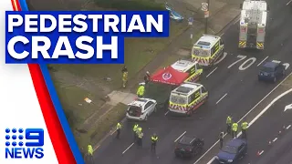 Pedestrian seriously injured after being hit by car | 9 News Australia