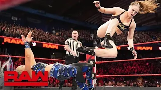 Ronda Rousey VS Dana Brooke WWE Raw Women’s Championship Match 2019