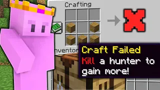 Minecraft Manhunt, But Kills = Crafts