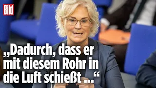 „Gepard ist kein Panzer“ – Lambrecht blamiert sich bei Auftritt im Bundestag
