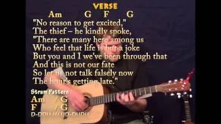 All Along The Watchtower (Bob Dylan) Guitar Strum Cover Lesson in Am with Chords/Lyrics