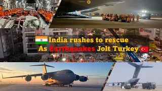 India rushes to rescue with its C-17 Globe master as Earthquakes jolts Turkey #türkiye