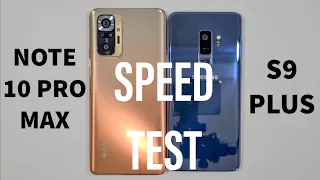 Xiaomi Redmi Note 10 Pro Max vs Samsung S9 Plus Speed Test