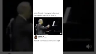 Pianist Victor Borge Playing Piano Incorrectly