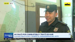 No pagó por combustible y trató de huir