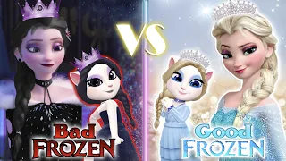 My talking Angela 2 || Bad Elsa vS Good Elsa || Frozen || cosplay