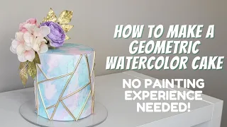 You Have to Try This Geometric Watercolor Cake! | Cake Trends |  Cake Decorating Tutorial