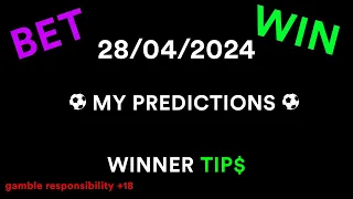 CORRECT FOOTBALL SCORE PREDICTIONS #154 (28/04/2024 SUNDAY) (SOCCER PREDICTIONS TODAY)