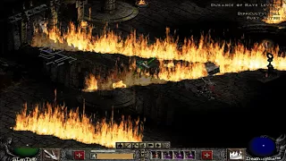 Diablo 2 - Sorceress full unique jewel vs Mephisto in Hell | The fury within