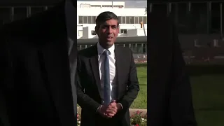 Rishi Sunak speaks to the media in Tel Aviv as warning sirens begin to ring out