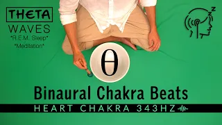 Pure Binaural Beats - Heart Chakra THETA Beats | R.E.M. Sleep & Meditation | Singing Bowl Sound Bath