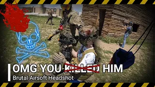 Airsoft Injury - IT WAS AN ACCIDENT ! - Brutal Airsoft Headshot [HD]