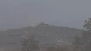 Israeli military vehicles in southern Israel, near border with Gaza Strip