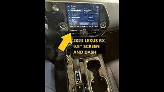 2023 LEXUS RX350 9.8 inch screen and middle console review in 4K