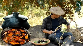 Free vegtables harvest became a delicious dish | Filipino pork pata kare-kare in my homeland