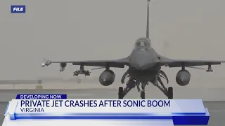 Sonic boom heard across DMV; private jet crashes shortly after.