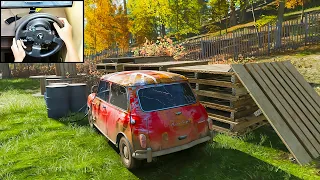 Rebuilding A Mini Cooper S - Forza Horizon 4 (Steering Wheel + Paddle) Gameplay