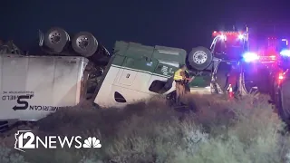 Semi-truck crash leaves 1 person dead near Tonopah