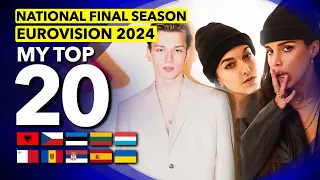 Eurovision 2024 | National Final SEASON - My Top 20 So Far (🇦🇱🇨🇿🇪🇪🇱🇹🇱🇺🇲🇹🇲🇩🇷🇸🇪🇸🇺🇦)