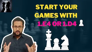 Chess Tip of the Day #8 | Start your games with 1.e4 or 1.d4 | #shorts