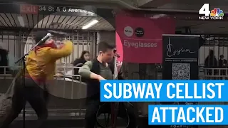 Subway cellist attacked with metal bottle at Herald Square says he's quitting | NBC New York