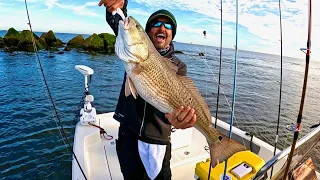 GIANT Jetty FISH! We Almost got ARRESTED fishing for Convicts/ Sheepshead in Mayport, Jax