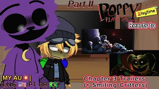 Poppy Playtime Reacts to Chapter 3 Trailers (+Smiling Critters) | Part 2 | ENG/PT-BR | MY AU | GCRV