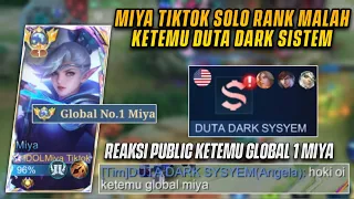 MIYA TIKTOK SOLO RANK AWAL SEASON MALAH KETEMU DUTA DARK SISTEM! | TOP GLOBAL 1 MIYA - MLBB