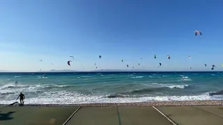 Kiteboarding in Rhodes, Kremasti. Air Riders