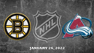 NHL Bruins vs Avalanche | Jan.26, 2022