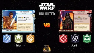 Star Wars Unlimited | 2 Player Starter Decks Gameplay | Luke vs Vader