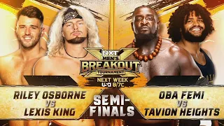 Riley Osborne vs Lexis King - NXT Men's Breakout Tournament Semi-Finals | WWE NXT 12/26/23