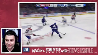 Erik Černák early goal for Tampa Bay Lightning vs Montreal Canadiens 2021 stanley cup finals