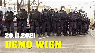 POLIZEI-GROßEINSATZ bei DEMO in Wiener Innenstadt | 20.11.2021