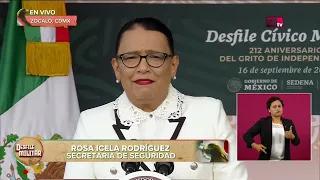 Rosa Icela Rodríguez dirige discurso previo al Desfile Militar | Desfile Militar 2022 | Imagen