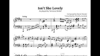 Isn't She Lovely- Piano Transcription (Terrence Shider)