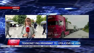 Tv Klan - Tensionet pas rrëmbimit të 3 policëve në veri, raporton gazetarja Blerta Dalloshi Berisha