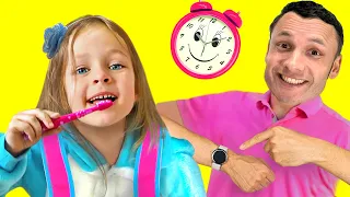 Hurry Up to School Song for Kids with Maya and Mary