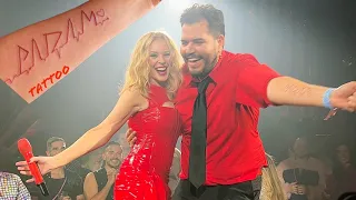 Kylie Minogue invites me on stage with her to show off my Padam tattoo during her Vegas Residency