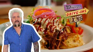 Guy Fieri Eats Pickle Chips and a Pork Belly Sandwich | Diners, Drive-Ins and Dives | Food Network