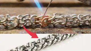 Making Silver Bracelet | Cardinal chain | Arabic Bismark | Арабский Бисмарк