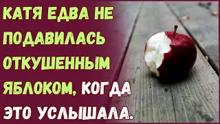 Катя едва не подавилась откушенным яблоком, когда это услышала.