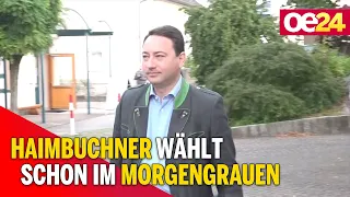 OÖ-Wahl: Haimbuchner kam im Morgengrauen ins Wahllokal