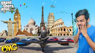 Franklin Going To World Tour in GTA 5 | Gta 5 tamil | Seven World Wonders | GTA Tamilan
