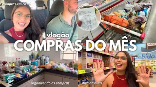 COMPRAS DO MÊS NO ASSAÍ ATACADISTA: Vlog no mercado, organizando as compras, mostramos valor de tudo