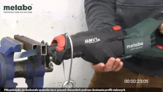 Test piły szablastej Metabo SSEP 1400 MVT